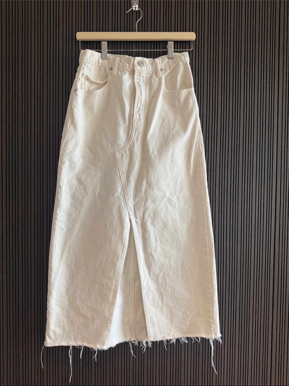 Frame cream  Denim Midi Skirt Jeans